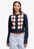 Superdry Argyle Vest Dames Marine Polyester/Acryl/Wol Maat 10