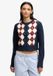 Superdry Argyle Vest Dames Marine Polyester/Acryl/Wol Maat 10