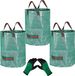 Unyqoos® Set van drie grote tuinafvalzakken met tuinhandschoenen