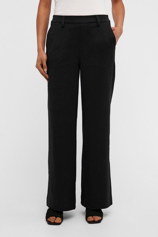 OBJECT COLLECTORS ITEM OBJLISA WIDE PANT NOOS Women's Trousers Black - Size 42