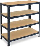 Shelfplaza HOME metalen stellingkast - 115x70x45 cm - antraciet - 4 planken
