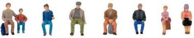 Faller - Sitting travellers - FA151619 - Model Railway Scale H0