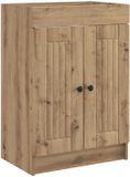 vidaXL Badkamer onder wastafel kast Artisanaal eiken 56 x 37,5 x 81 cm