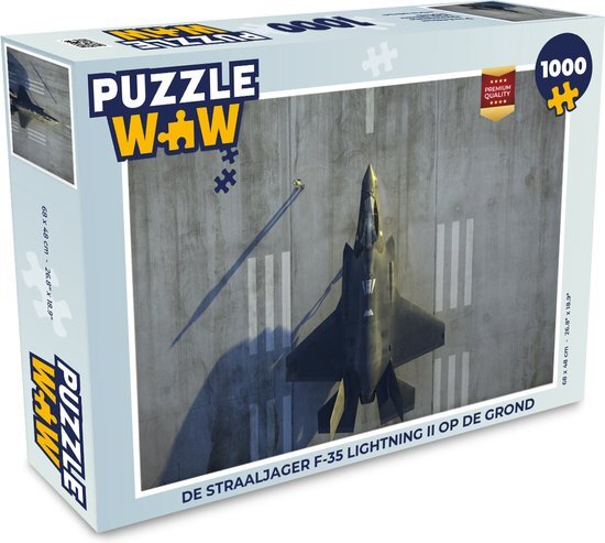 MuchoWow Puzzel De straaljager F-35 Lightning II op de grond - Legpuzzel - Puzzel 1000 stukjes volwassenen