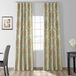 HPD Half Price Drapes Designer damast gordijnen voor kamerdecoratie 96 inch lange faux zijden kamer verduisterende gordijnen (1 paneel), 50 W x 96 l, jade en goud