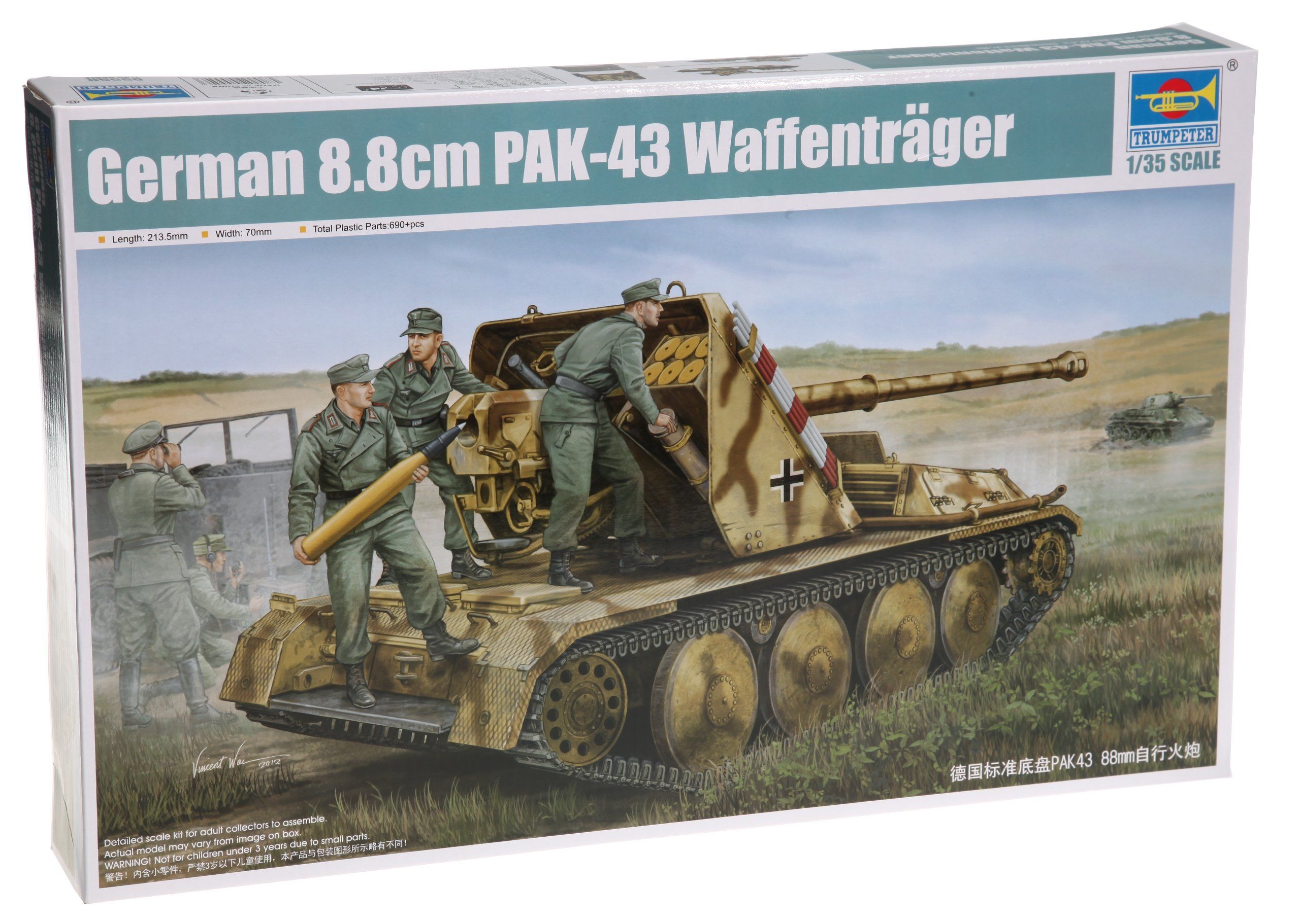 Trumpeter German 8.8 cm Pak-43 Waffentrager Self Propelled - 9580208055503