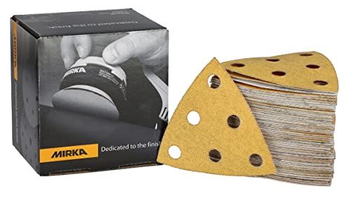 Mirka Gold Universeel Schuurpapier 93x93x93mm / 6-gaats/korrel P120, 100 st/Voor het schuren van gips, plamuur, spaanplaat, hout, lak