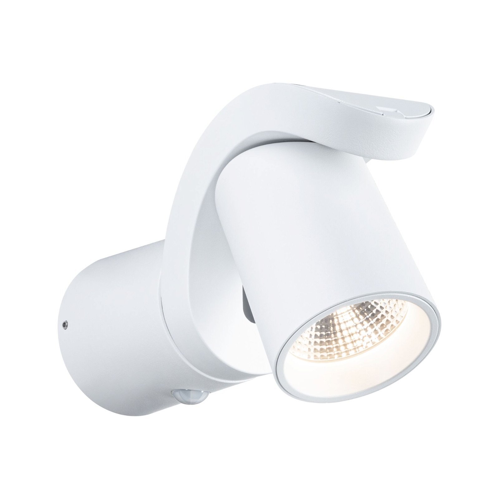 Paulmann LED-wandarmatuur voor buiten Cuff Bewegingsmelder IP44 76x217mm 3000K 10W 700lm 230V 70° Wit Aluminium