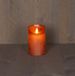 Anna's Collection LED Kaars Wax Rustiek Bewegende Vlam 7.5x12.5cm Koper - 3xAAA/Timer