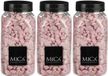 Mica Decorations pierres décoratives - 3x - rose - 650ml - pierres de loisirs créatifs