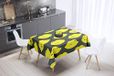 Bonamaison Tafelkleed, Anti-Mold, Sneldrogend, Waterdicht, 100% Polyester Tafellaken, Neon Geel, Rook, 140 x 140 Cm