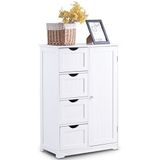 COSTWAY Commode, houtmateriaal, wit, 55 x 30 x 81 cm