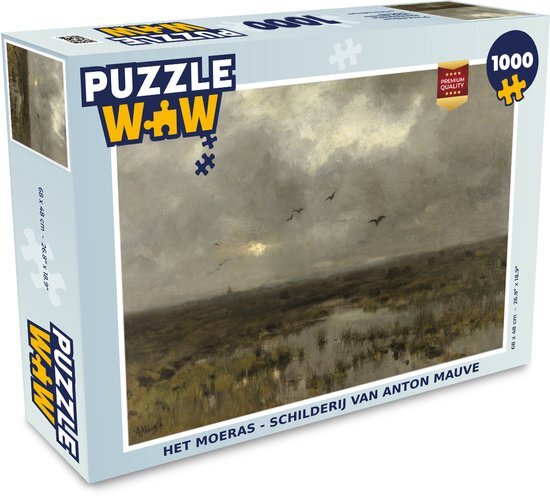 MuchoWow Puzzel Het moeras - Schilderij van Anton Mauve - Legpuzzel - Puzzel 1000 stukjes volwassenen - Sinterklaas cadeautjes - Sinterklaas voor grote kinderen