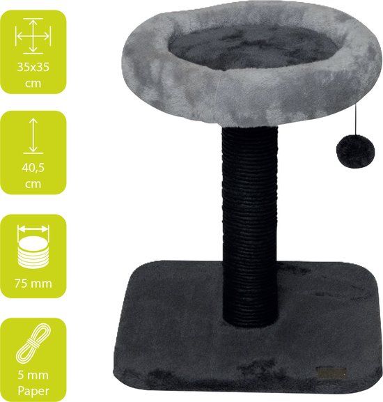 Duvo+ Trend Plum Krabpaal - Grijs - 35 x 35 x 40 cm