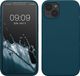 kwmobile telefoonhoesje geschikt voor Apple iPhone 13 - Hoesje met siliconen coating - Smartphone case in petrol