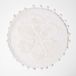Homescapes Ronde Badmat Bloem, 60 cm - Tapis de bain blanc avec pompons