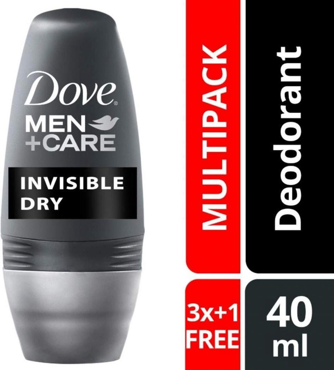 Dove Men+Care Dove Invisible Dry deo roller MEN - Voordeelverpakking 4 Stuks