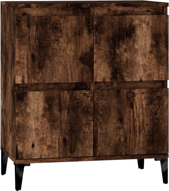 vidaXL Dressoir - 60x35x70 cm - Bewerkt Hout - Gerookt Eikenkleurig