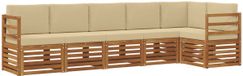 vidaXL - Buiten - bank - set - 6 - st - Natuurlijk - en - Beige - Polyester