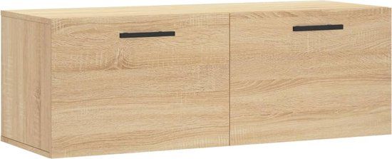 vidaXL Wandkast 100x36,5x35 cm bewerkt hout sonoma eikenkleurig