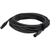 DAP-Audio FLN09 DMX & AES/EBU XLR/M 3P vers XLR/F 3P Neutrik NC3-BAG Serie 15 m – versilbert