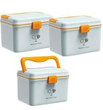 TUKA-i-AKUT TKD6402-XL Medicijnbox, 3 x 14,6 l, draagbaar, 2 lagen met handvat, EHBO-set voor farmacie en geneeskunde, multifunctioneel, voor thuis en buiten, TKD6402-XL, blauw