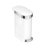 simplehuman CW2069 Vuilnisbak - 45 l - Roestvrijstaal, Wit