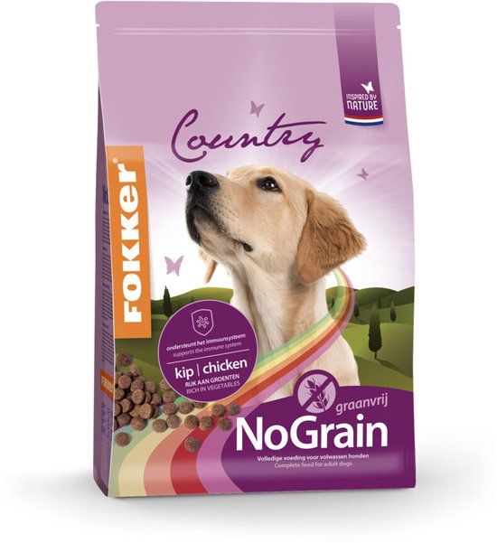 Fokker Country Balance Graanvrij Hondenvoer Droog Kip - 13 kg