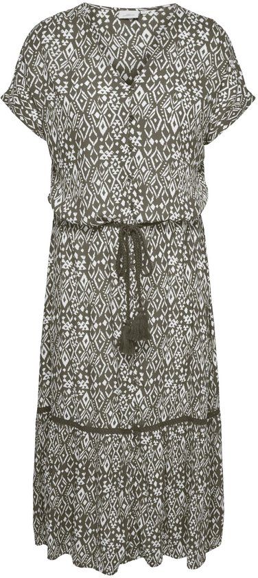 ONLY CARMAKOMA CARVIWI LIFE S/S MAXI DRESS AOP Maxi jurk V-hals Korte mouw 100% Viscose Paisley 48