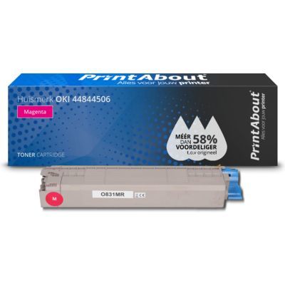 PrintAbout Huismerk OKI 44844506 Toner Magenta - Compatible