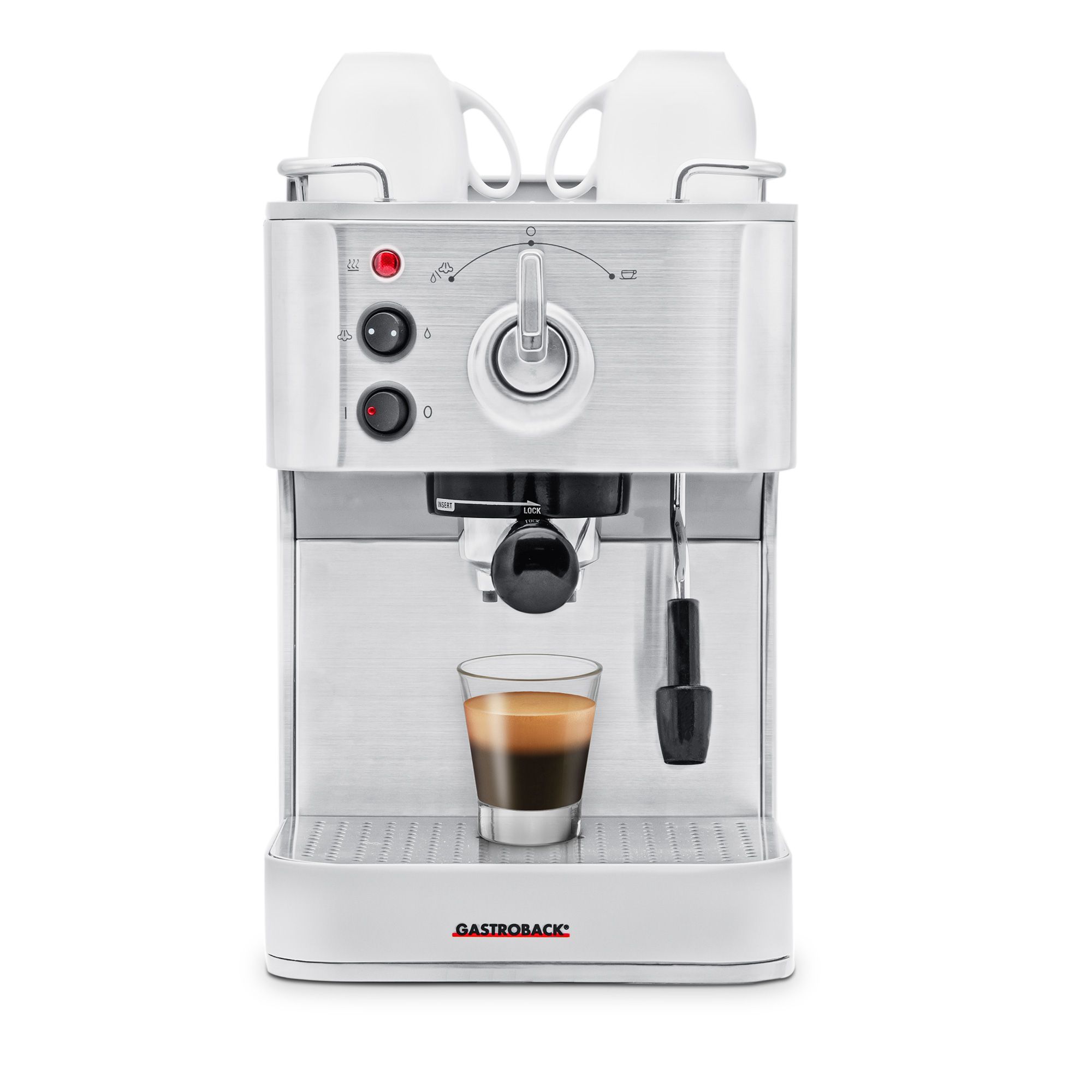 Gastroback Design Espresso Plus - Handmatige Espressomachine - 1.5L - Zilver