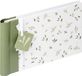 Walther MA-134 Flowers - Mini insteekalbum met spiraal - 36 foto's 10 x 15 cm - Wit/Groen gedessineerd