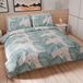 PETTI Artigiani Italiani Dekbedovertrek voor Frans bed 200 x 200 cm, microvezel met digitale print + 1 kussensloop 50 x 80 cm - Made in Italy - tropisch hemelsblauw A