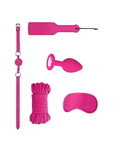 Ouch! Kits Introductory Bondage Kit #5 - Pink - Roze - Siliconen - 8714273503930