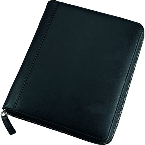 Alassio 41101 - tablet-pc-hoes, van echt leer, zwart, ca. 21,5 × 25,5 × 3,5 cm