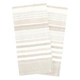 T-fal Textiles Skipping Stripe Dual Keukenhanddoek 2-Pack, Toast, 99942