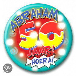 Paper Dreams Button - Abraham 50 jaar (55 mm)