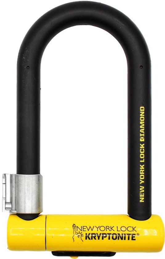 New Kryptonite New York Diamond U-Lock - 28cm - Black/Yellow