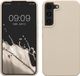 kwmobile telefoonhoesje geschikt voor Samsung Galaxy S22 - Hoesje met siliconen coating - Smartphone case in crème