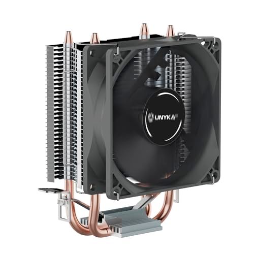 UNYKAch UNYCOOL H20 CPU-koeler, compact, 2 headpipes, 7 vleugels, stille PWM-ventilator, multisocket Intel en AMD