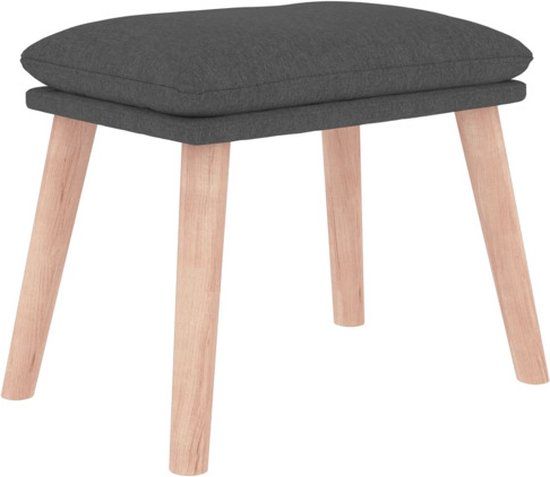 vidaXL Voetenbank 45x29,5x35 cm stof donkergrijs
