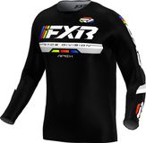 FXR Apex Motorcross trui - Zwart/wit/blauw - Maat XL