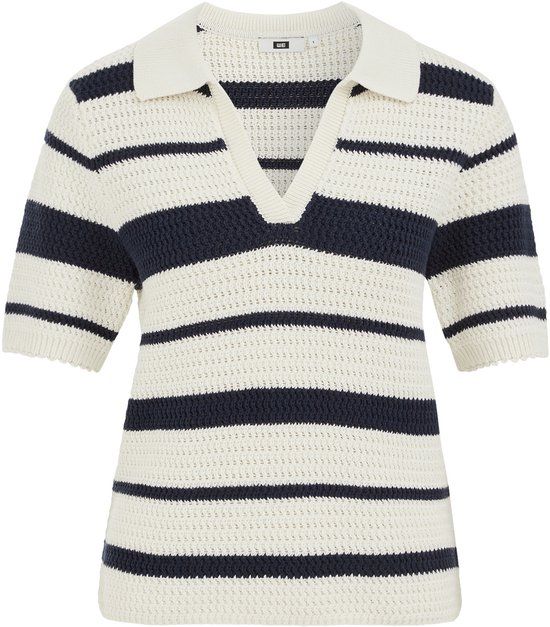 WE Fashion Dames gebreide trui met polokraag