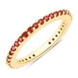 Rafaela Donata Aviano GmbH Khushi Ring 925 zilver met granaat rood rond 16.50 mm / maat 52