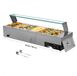 Latios Chauffe-plats - Bain-marie électrique/plat à chafing - 6x GN 1/3 bacs - 1500 W - Inox - Couvercle en verre - Inclus cuillère à soupe - Argent
