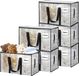 Sac de rangement surdimensionné robuste - Lot de 6 - Organiseur avec fermetures éclair et poche pour étiquette pour déménagement - Rangement de vêtements