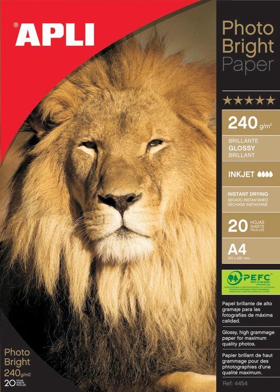 Apli Photo Bright fotopapier A4 240 g/m² 20 vel
