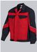 BP Werkjack met verborgen knopen 1607-559 Rood/Zwart Katoen/Polyester Maat 60-62
