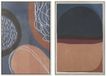 DKD Home Decor Abstract Stads Schilderij (2 Stuks) Blauw Canvas 84 x 4,5 x 123 cm