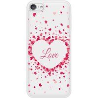 Apple Bedrukt siliconen hoesje compatibel met iPod Touch 5, 6 Confettis de Coeurs Love
